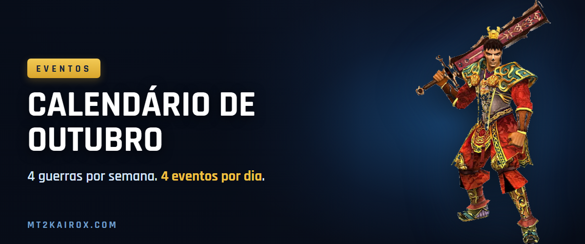 Calendário de Eventos: as guerras da semana e os diários de outubro